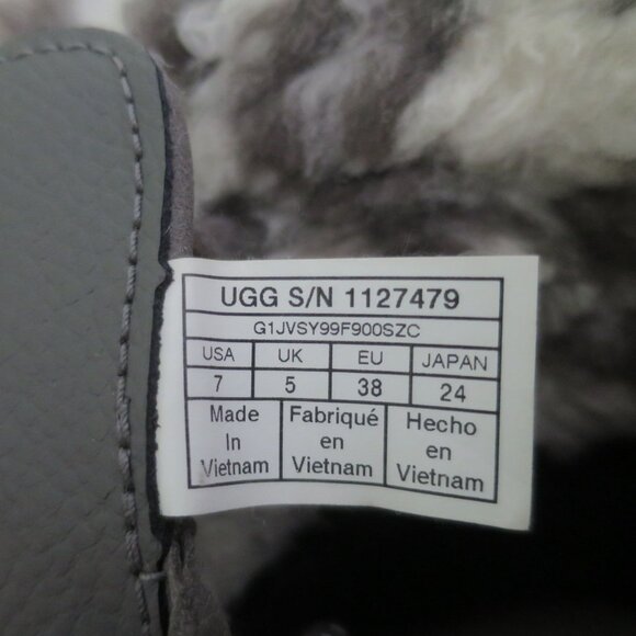 UGG Zaylee Leopard Charcoal Waterproof Snow Boots Size 7 NWOT - Picture 9 of 10
